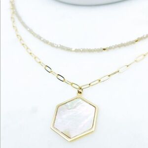 ABALONE SHELL LAYERED NECKLACE‎